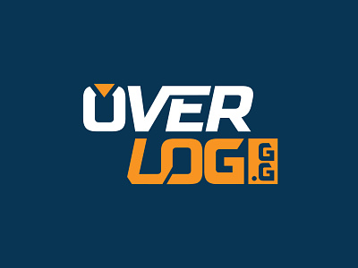 Overlog logo gg identity logo orange overwatch slant type