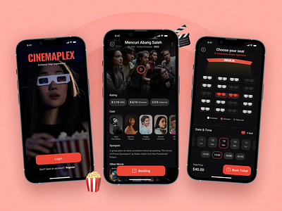 CINEMAPLEX - UI Exploration app store bioskop cinema design mobile apps mobile store movie ticket ui design uiux