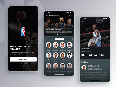 NBA Mobile App - UI Exploration