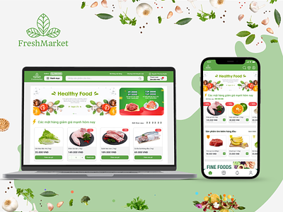 Fresh Market - E-commerce platform selling fresh food design ui
