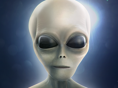 Alien Head illustration (digital painting) by Oleksandr Pronskyi on ...