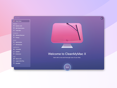 CleanMyMac X UI Refresh apple cleanmymac cmm cmmx icon illustration interface mac macbook macos macpaw ui ux visual