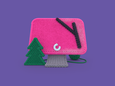 CleanMyMac knitted Christmas icon 3d 3dmax apple christmas cleanmymac cmm design icon illustration logo mac macos macpaw ui vray