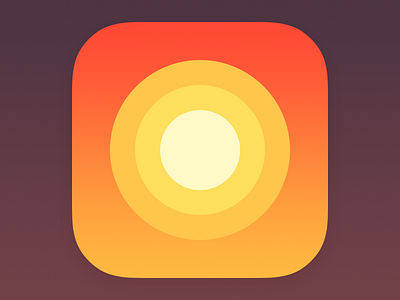 Weather App Icon 2 flat icon illustration ios iphone minimal minimalistic simple sun sunny weather
