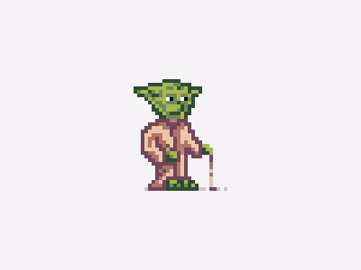 Dancing Yoda 8 bit. pixels animation dance gif jedi master yoda