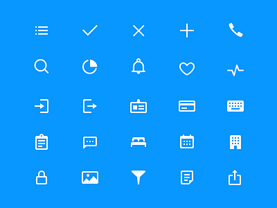 Icon set for Pulse IOS app