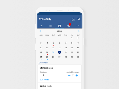 Pulse availability screen for android android booking booking.com interface material design mobile pulse ui ux