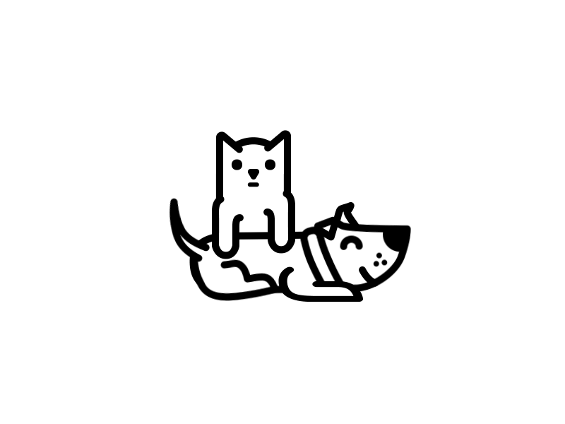 Doggy Massage Animation kitten puppy after effects ae animation cat dog massage