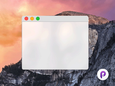 Realistic MacOS window prototype in Principle freebie