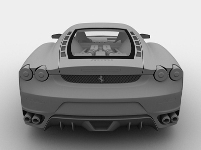 Ferrari F430 3D grey Shade render