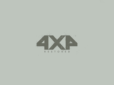 4x4 design flat logo typography