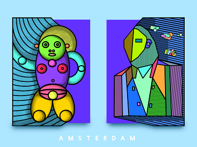Amsterdam abstract amsterdam illustration thank you vangogh