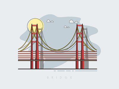 Bridge bridge illustration sketch