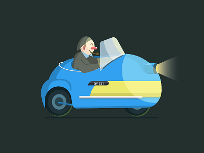 Car car driving illustration