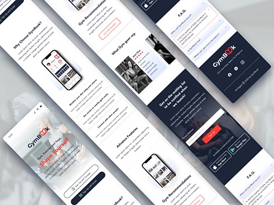 GymBook - Landing Page (Mobile) design gym landing page mobile ui