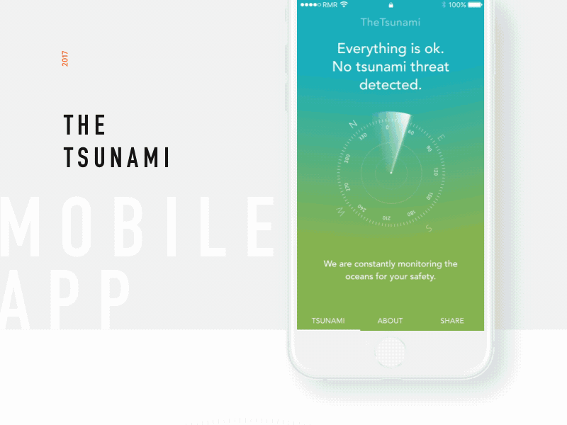 TheTsunami App app color gradient mobile redmadrobot tsunami ui ux