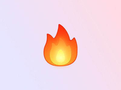 Fire Emoji bright emoji fire flat gradient illustration