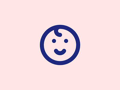 Kiddo blue face illustration kid pink smile
