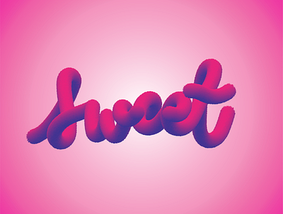3D FONTS - TYPO SWEET branding design graphic design illustration logo typography vector