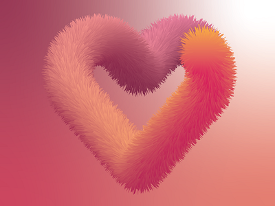 3D TEXTURE - FLUFFY HEART