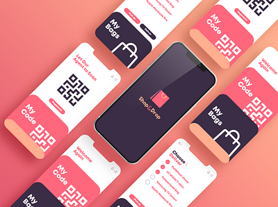 Shop&Drop UI UX animation branding motion graphics ui