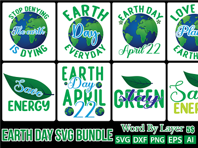 EARTH DAY SVG BUNDLE graphic design logo mama svg