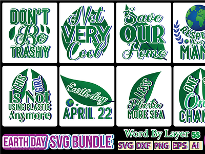 EARTH DAY SVG BUNDLE graphic design