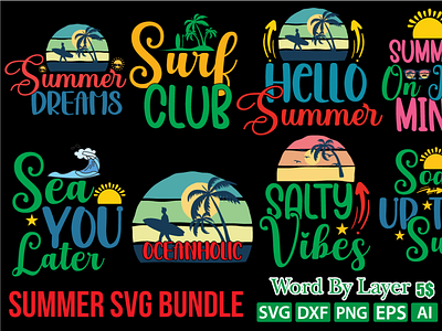 SUMMER SVG BUNDLE ai dxf eps graphic design logo png svg