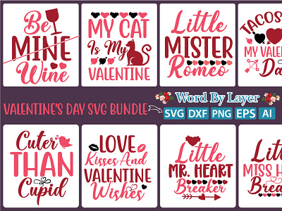 valentine svg bundle