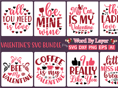 valentine svg bundle