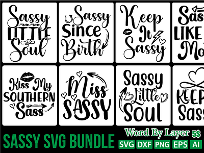 SASSY SVG BUNDLE ai design dxf eps graphic design illustration logo png svg