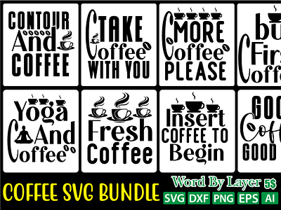COFFEE SVG BUNDLE ai coffee svg bundle design dxf eps graphic design illustration logo png svg