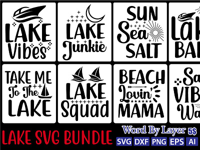 lake svg bundle ai design dxf eps graphic design illustration lake svg bundle logo png svg
