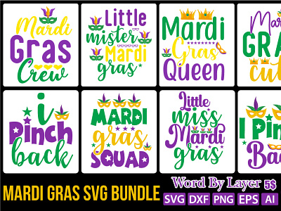 Mardi gras svg bundle