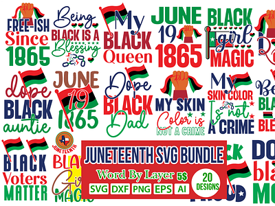 Juneteenth Svg bundle ai design dxf eps graphic design illustration juneteenth svg bundle logo png svg ui