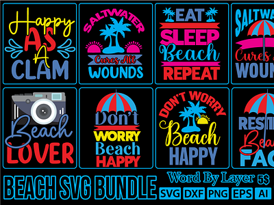 BEACH SVG BUNDLE ai beach svg bundle design dxf eps graphic design illustration logo png svg ui