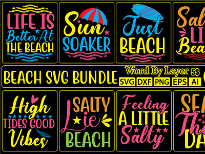 BEACH SVG BUNDLE ai beach svg bundle design dxf eps graphic design illustration logo png svg
