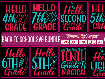 BACK TO SCHOOL SVG BUNDLE ai back to school svg bundle design dxf eps graphic design illustration logo png svg