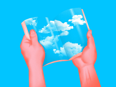 Abstract art blues book clouds designs digital art illustrations sky vector art