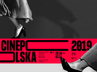 Cinepolska brand identity branding design event poster festival film film poster graphic design icon illustration lettering logo polish design polska poster poster design red