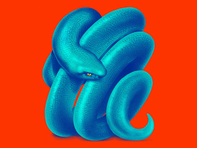 Snake badge blue conceptualillustration design digital digitalart graphicdesign illustration linework logo poster red snake texture vector