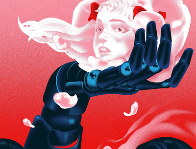 White Rose 80s action movie animation anime artificial intelligence digital digital art editorial editorial illustration graphicdesign illustration japan linework princess rambo red robot rose sailor moon