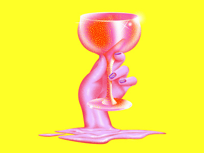 Melting the summer away design dots drinks glass graphicdesign heat heatwave hot pink illustration linework melt pattern pink red summer sun surreal texture vector yellow