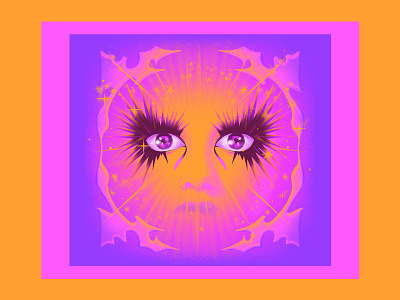 Pretty Little Eyes abstrat beauty design digital art fashion femme gen z graphicdesign illustration linework magenta make up pink portrait sun surreal trippy vector vision woman