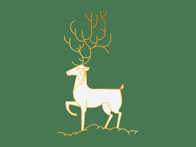 Reindeer Supreme #2 badge christmas gold green herald japan logo reindeer sticker