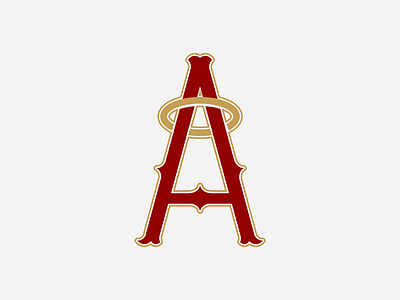 Angels of Anaheim angeles angels badge baseball letter logo los script sports typography vintage