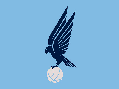 Blue Hawks badge basketball blue hawk sports. logo