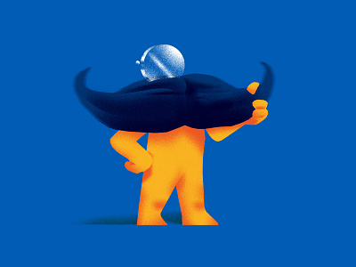 Moosetache blue cartoon characterdesign comicbook graphicdesign illustration linework logo moustache sticker t shirt