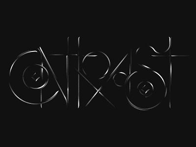Contrast font lettering logo modern monogram retro script typeface