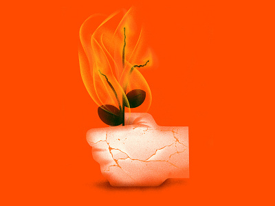 Warming Warning activism badge environmental fire geometric shapes graphicdesign hand icon illustration linework orange poster sticker